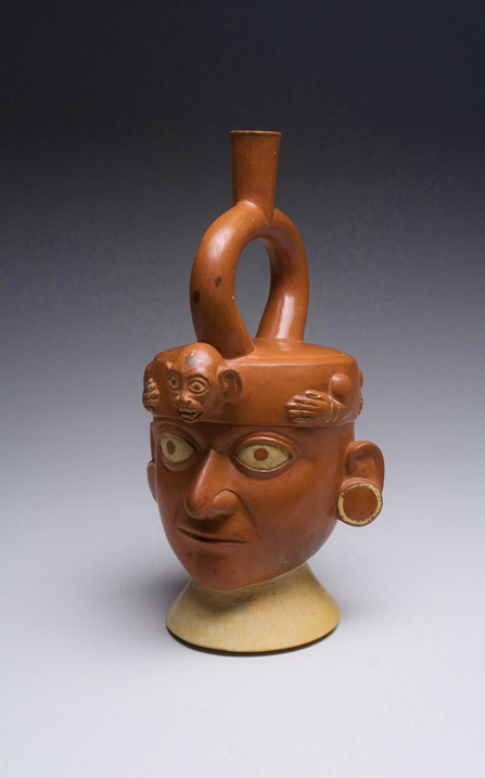 Moche II/III Lord Wearing Monkey Headdress